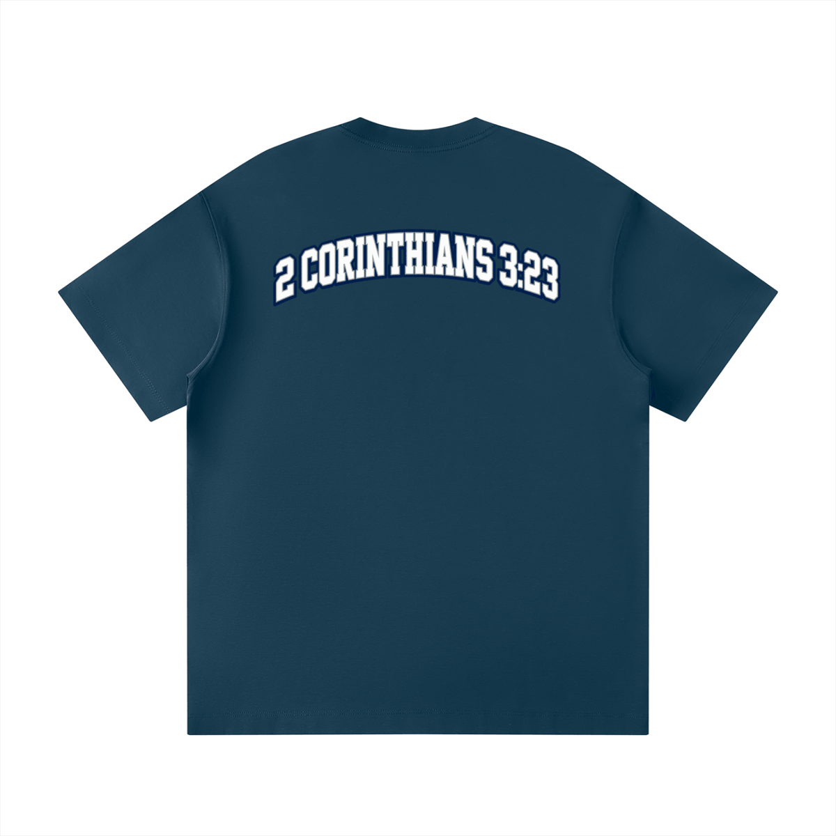 Unisex loose fit crewneck t-shirt in cotton blend with short sleeves and drop shoulder design