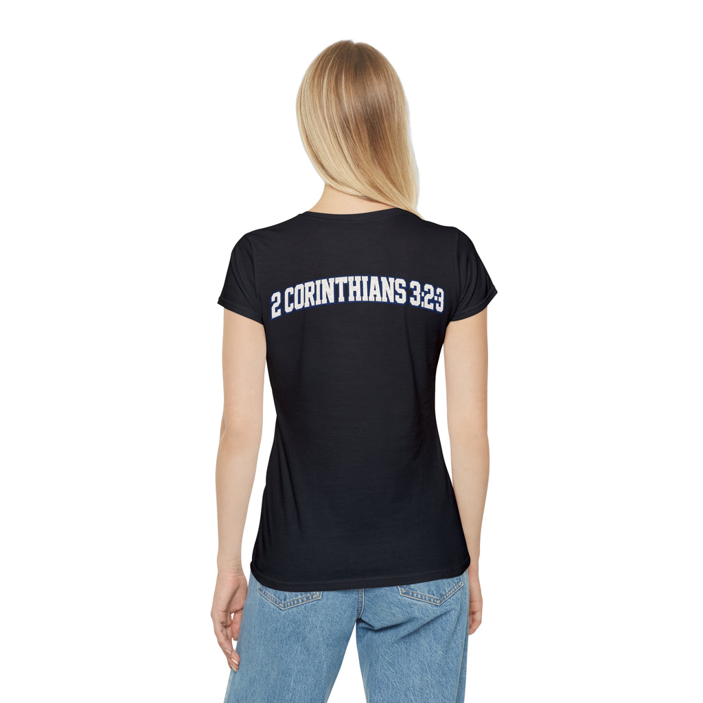 Blessed Bible Acrostic Women's T-Shirt — 2 Corinthians 3:23 Christian Tee