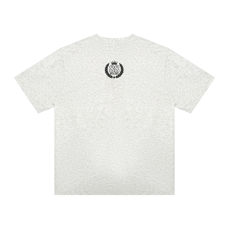Christ-centered streetwear tee with bold YN varsity logo and Mark 12:31 scripture on light color fabric