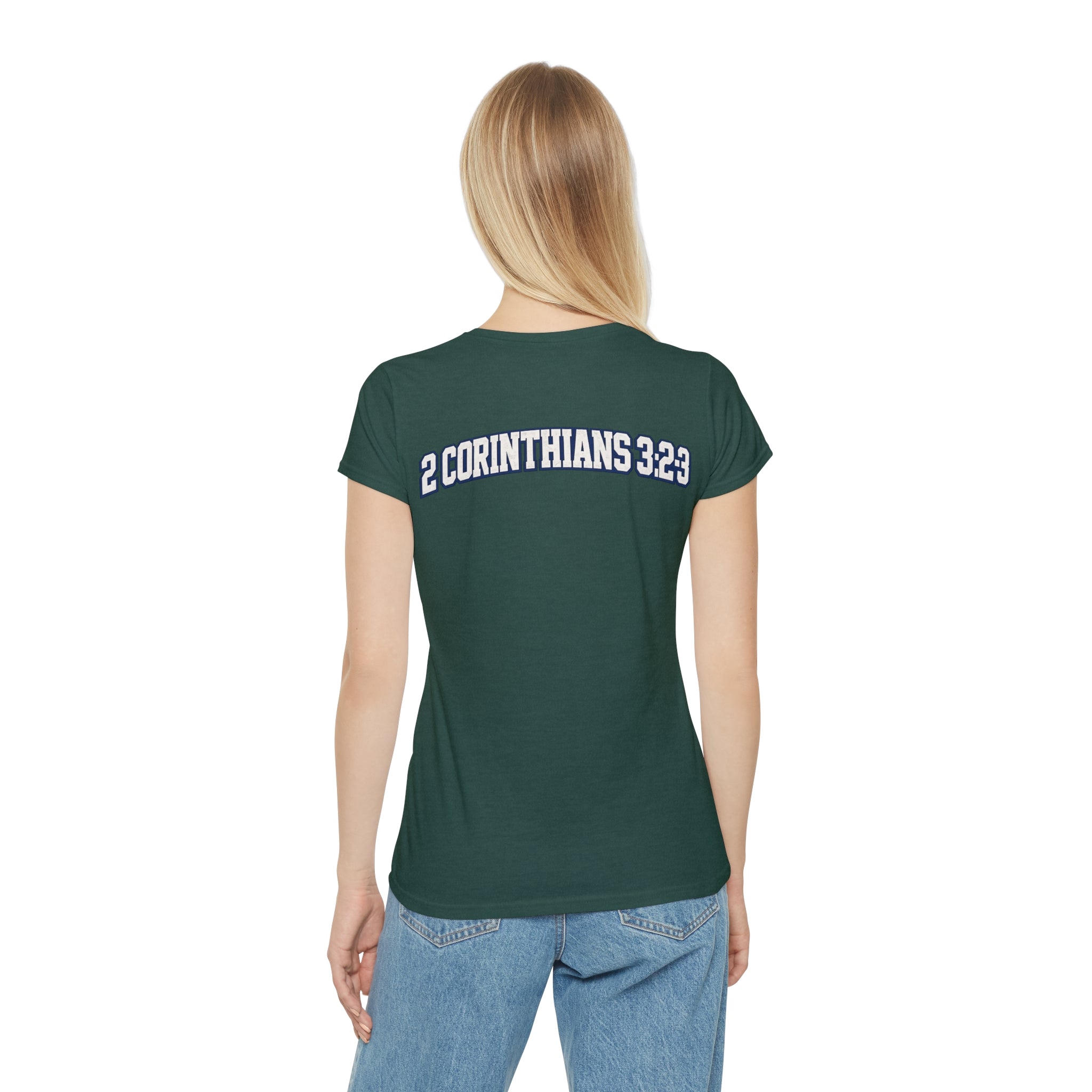 Blessed Bible Acrostic Women's T-Shirt — 2 Corinthians 3:23 Christian Tee