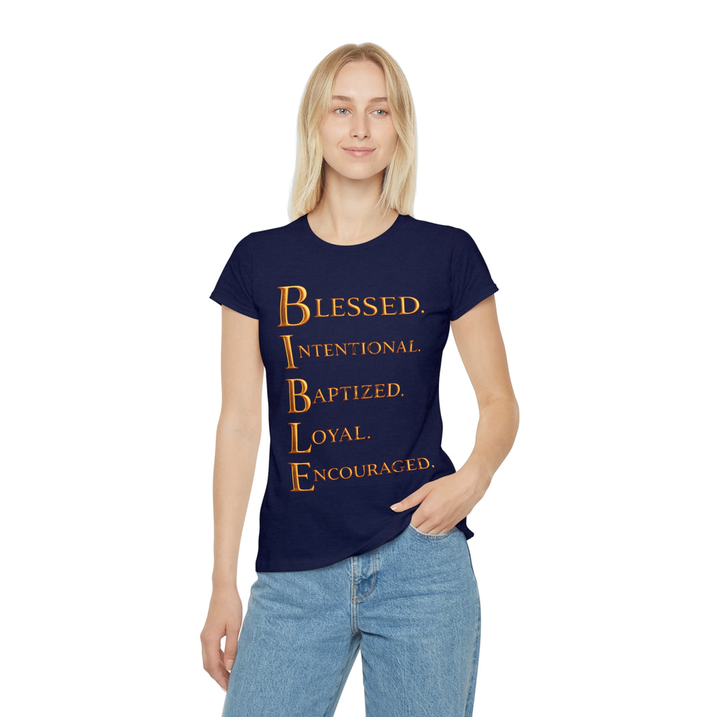 Blessed Bible Acrostic Women's T-Shirt — 2 Corinthians 3:23 Christian Tee