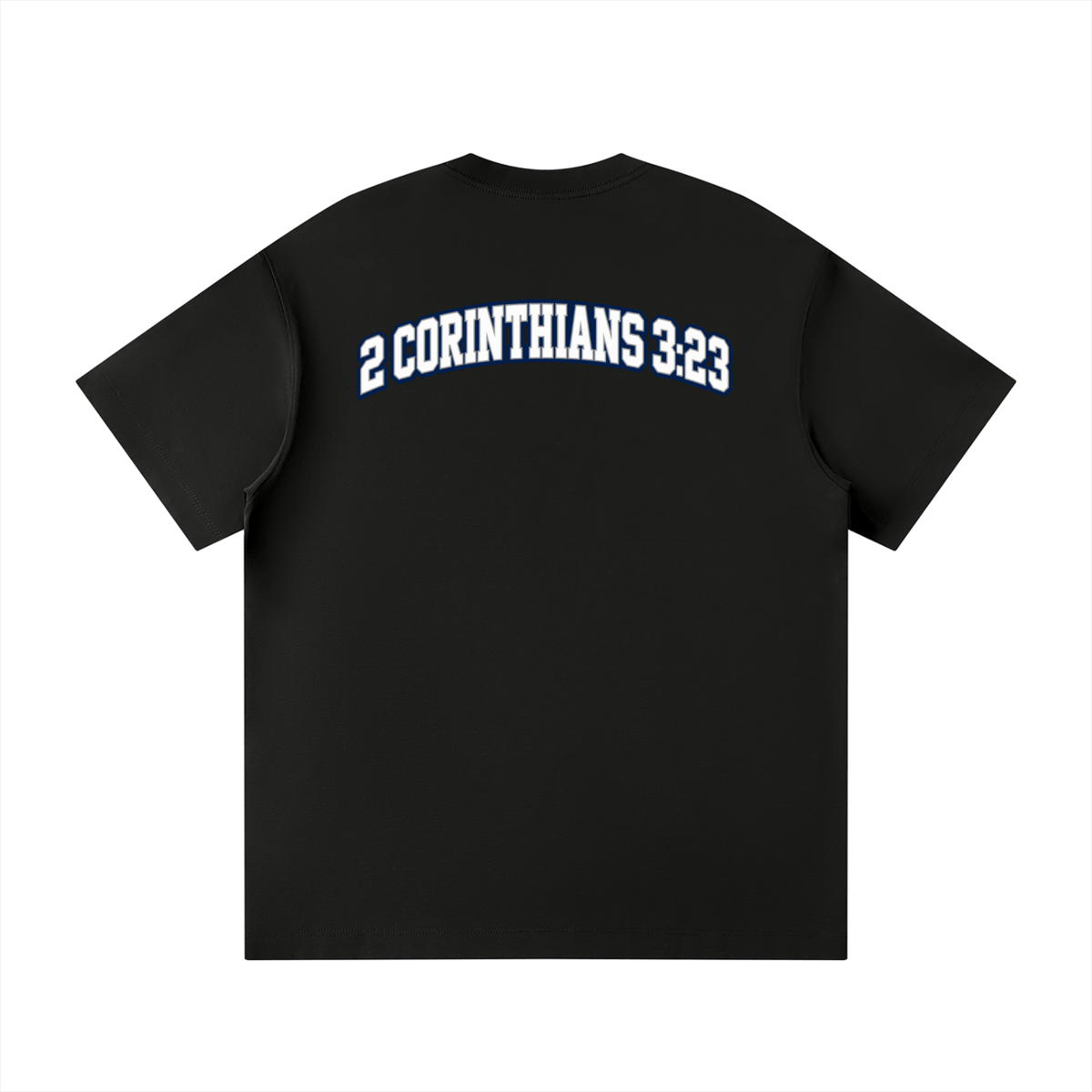 Unisex loose fit crewneck T-shirt in cotton blend fabric with short sleeves and drop shoulder design