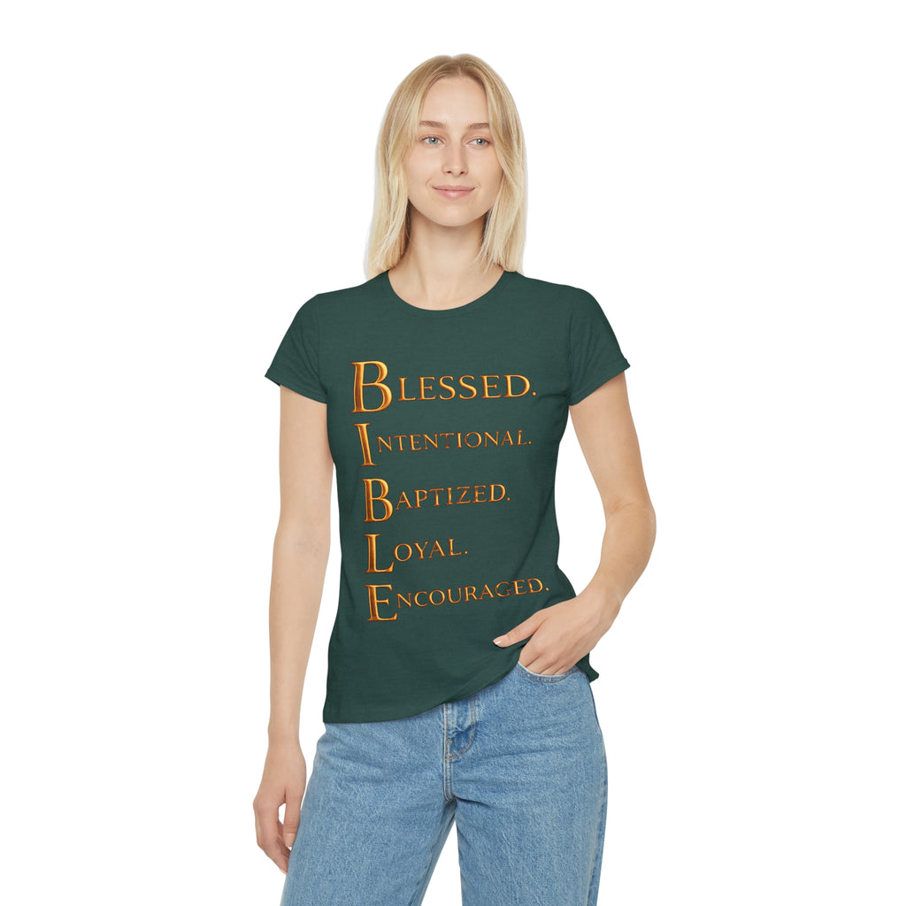 Blessed Bible Acrostic Women's T-Shirt — 2 Corinthians 3:23 Christian Tee