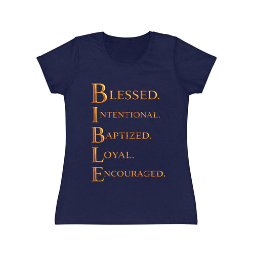 Blessed Bible Acrostic Women's T-Shirt — 2 Corinthians 3:23 Christian Tee