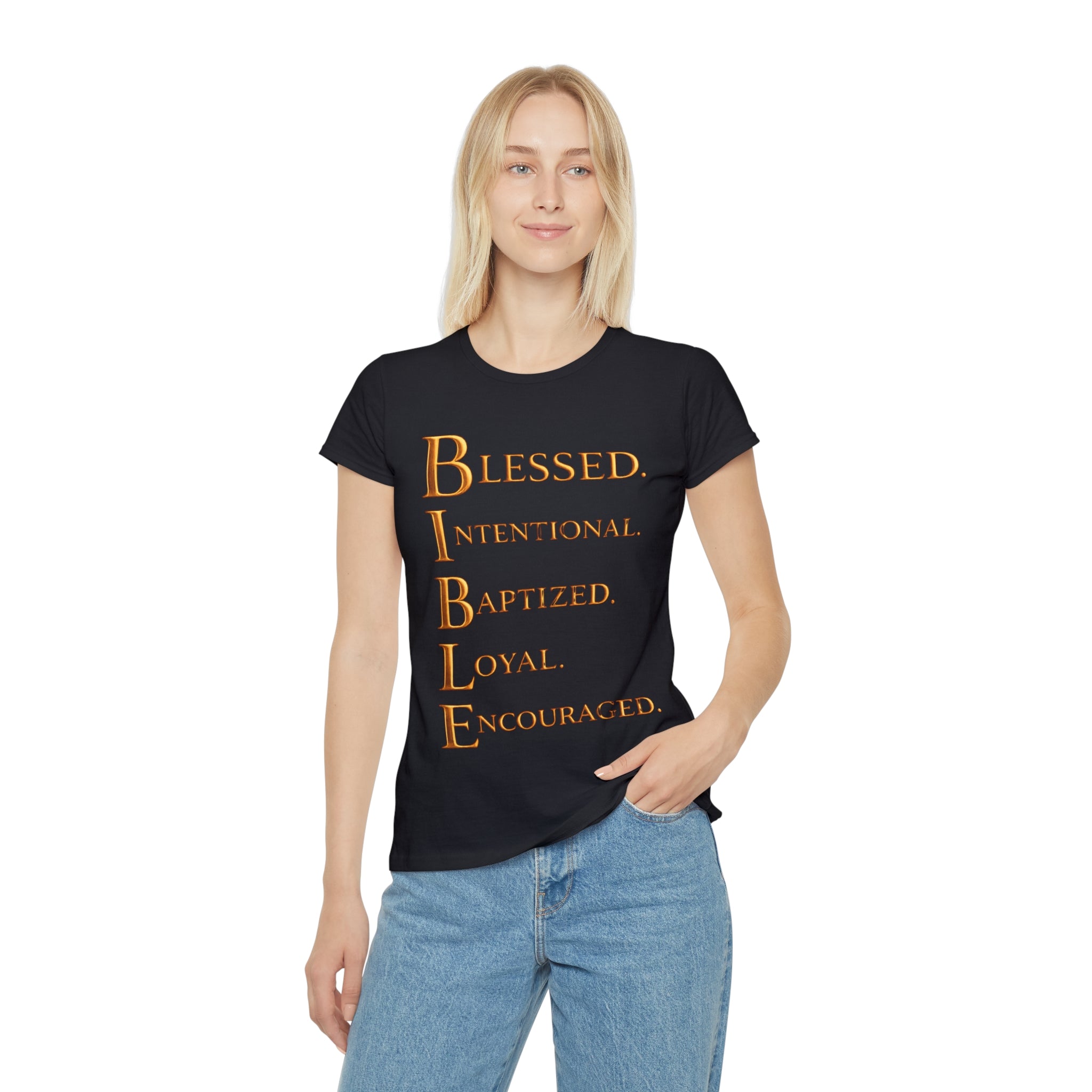 Blessed Bible Acrostic Women's T-Shirt — 2 Corinthians 3:23 Christian Tee
