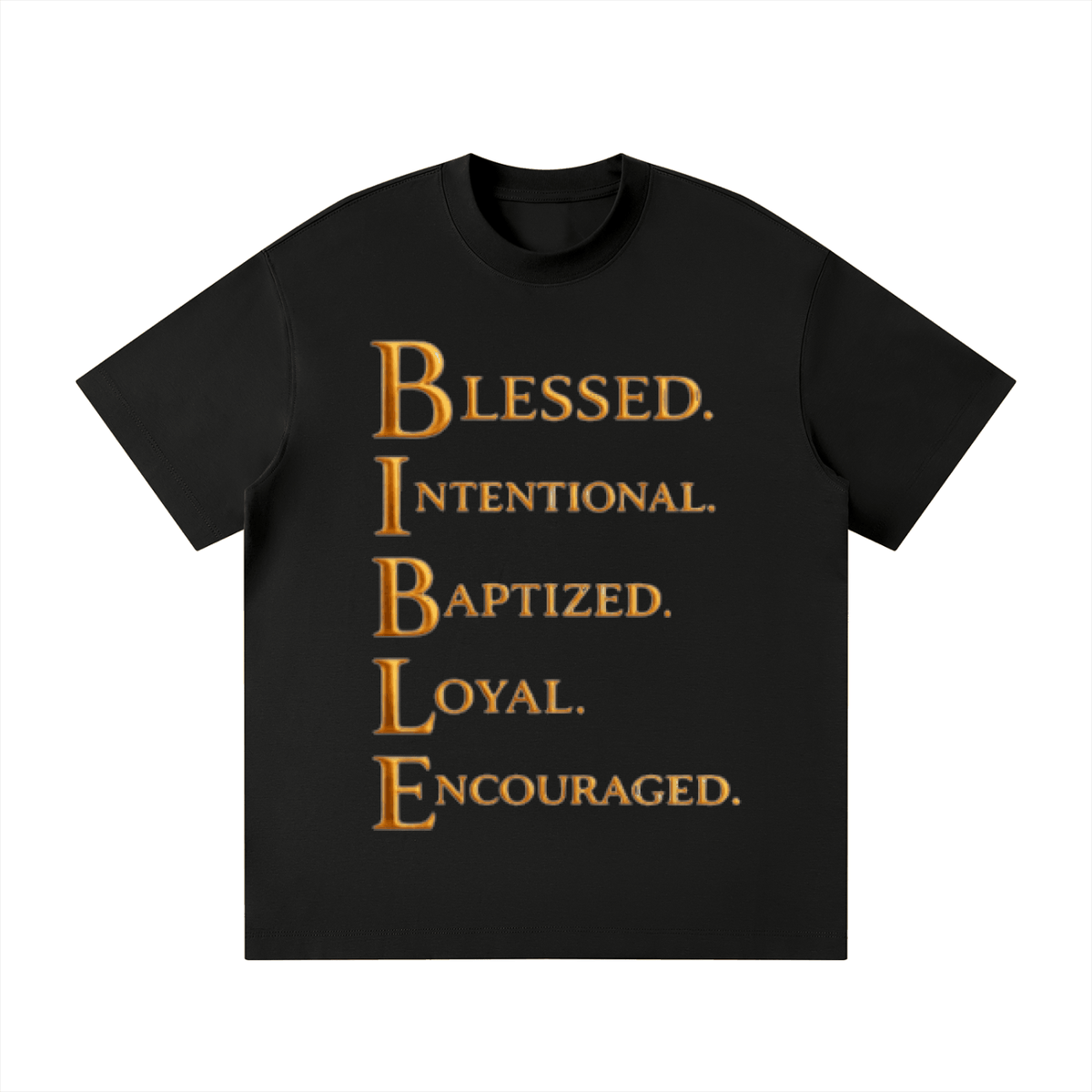 Unisex loose fit crewneck t-shirt in cotton blend fabric with drop shoulder and short sleeves