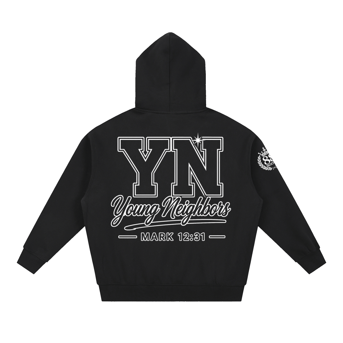 Unisex essential oversized fleece hoodie with zipper and pockets for casual and sporty wear