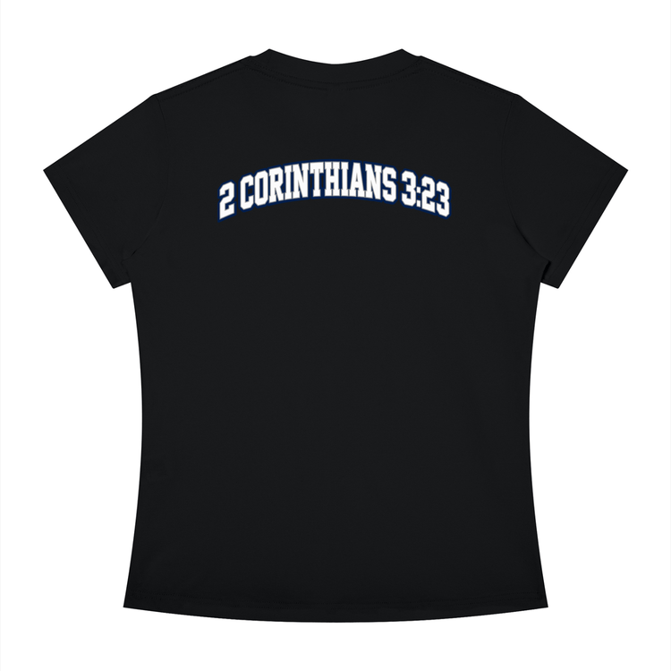 B.I.B.L.E Woman slim fit crewneck t-shirt with inspirational Christian scripture design