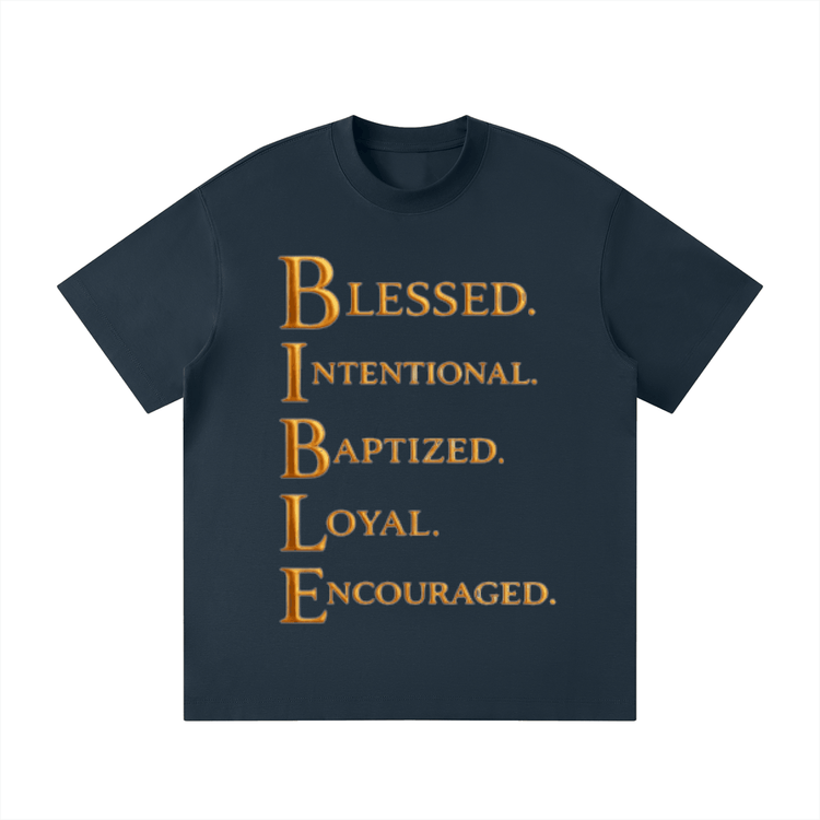 Unisex loose fit crewneck T-shirt in cotton blend fabric with short sleeves and drop shoulder design