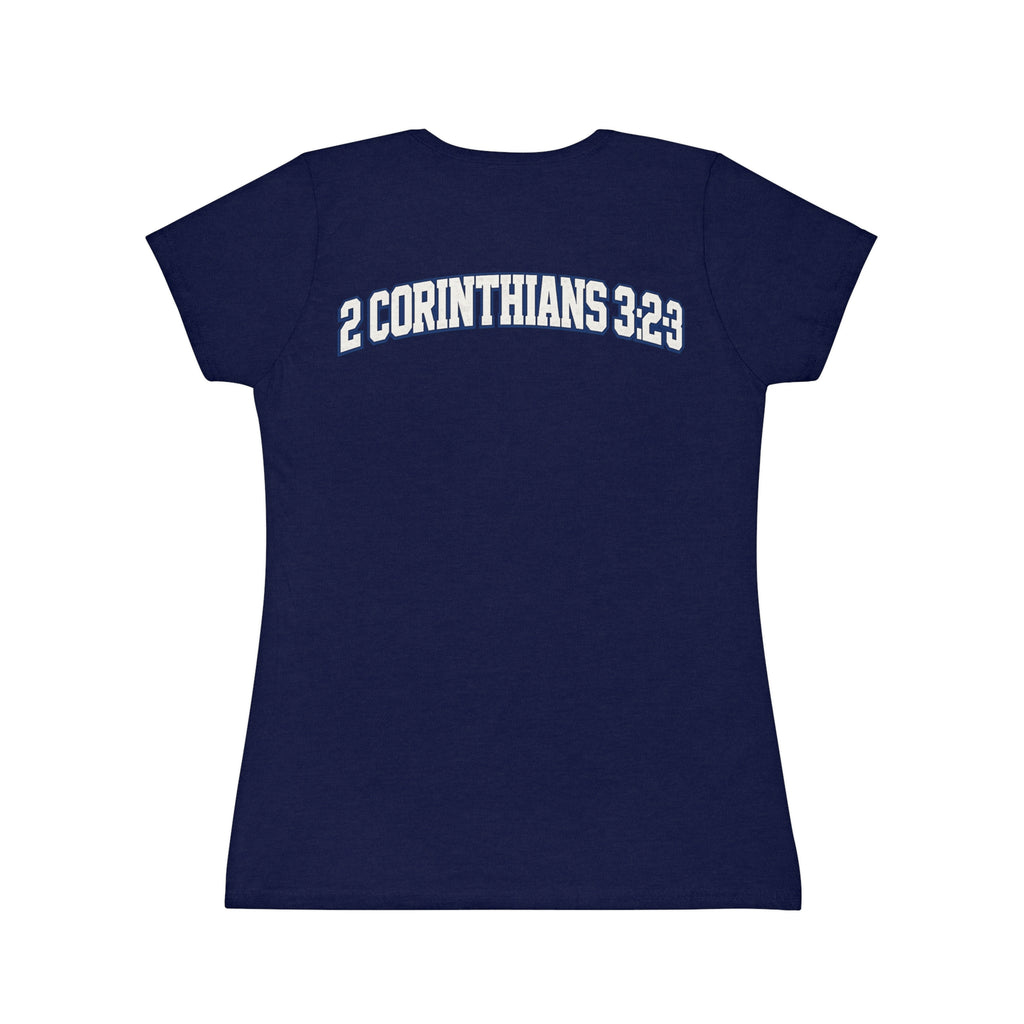 Blessed Bible Acrostic Women's T-Shirt — 2 Corinthians 3:23 Christian Tee