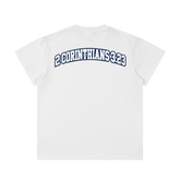 Unisex lightweight cotton classic fit T-shirt with short sleeves and round neck in white color