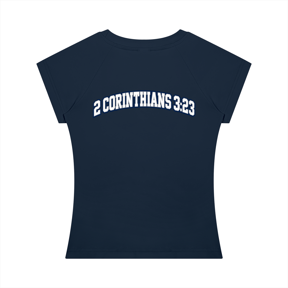 Women’s slim raglan t-shirt in cotton blend with short sleeves and round neck