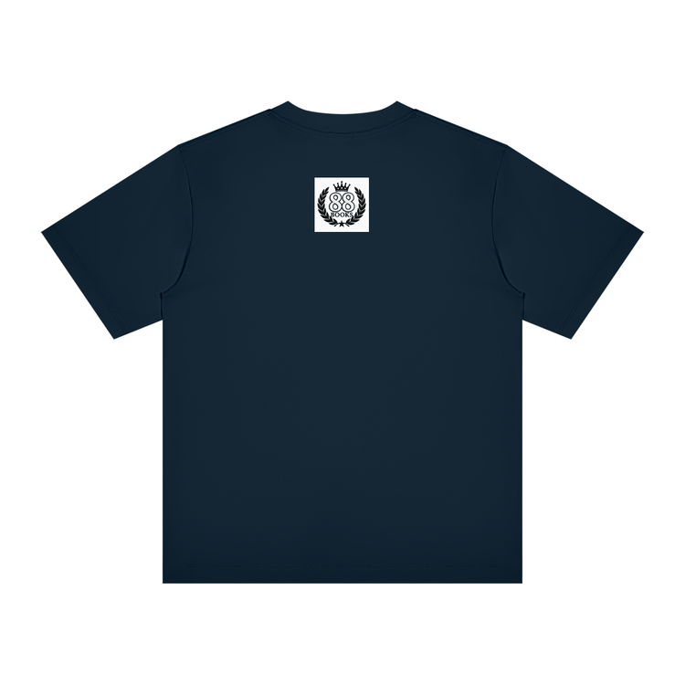 Young Neighbors Signature Tee black shirt with oversized varsity YN logo and Mark 12:31 scripture text