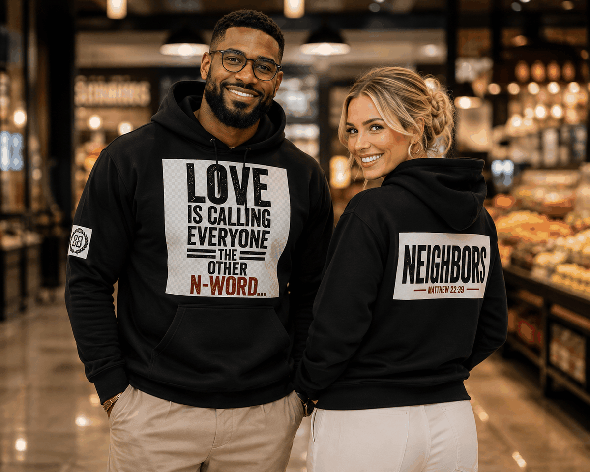 Unisex Neighbors Hoodie symbolizing care and community values