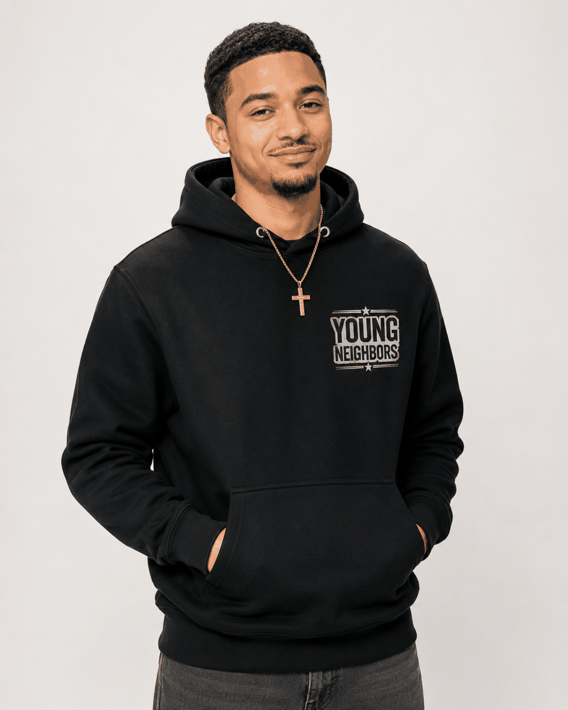 Premium Embroidered Hoodie with soft cotton blend and intricate stitching