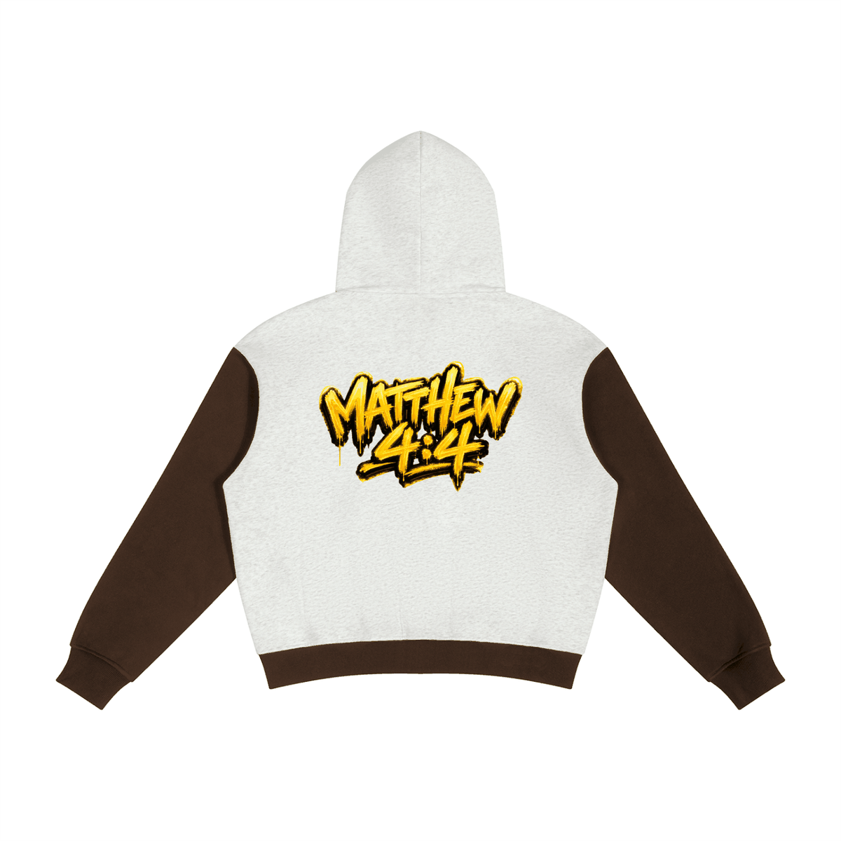 Unisex color block fleece full zip hoodie with patchwork design and hood