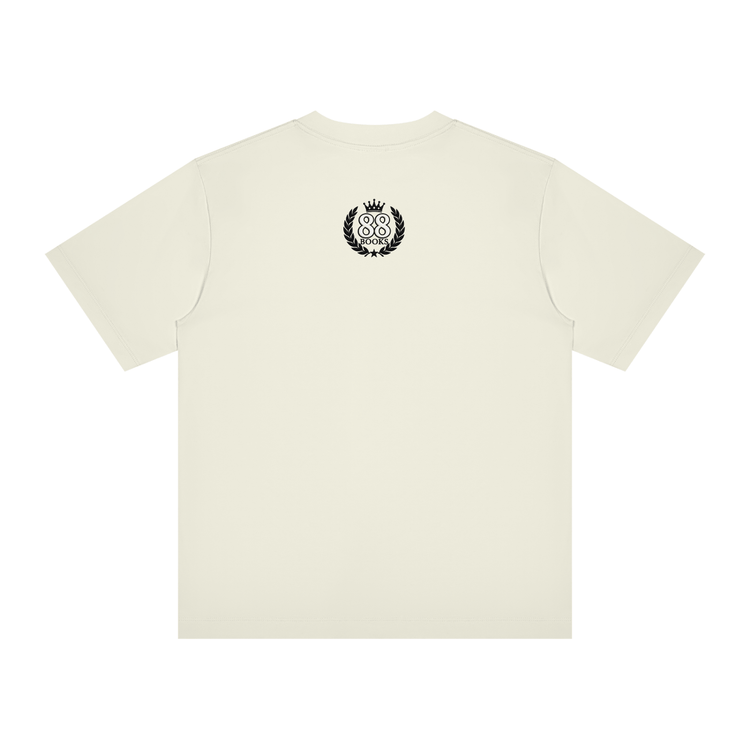 Christ-centered streetwear tee with bold YN varsity logo and Mark 12:31 scripture on light color fabric