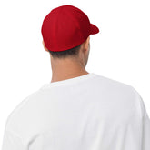 Structured twill cap with six-panel design, curved brim, breathable eyelets, and adjustable back strap for everyday wear