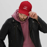 Structured twill cap with six-panel design, curved brim, breathable eyelets, and adjustable back strap for everyday comfort and style
