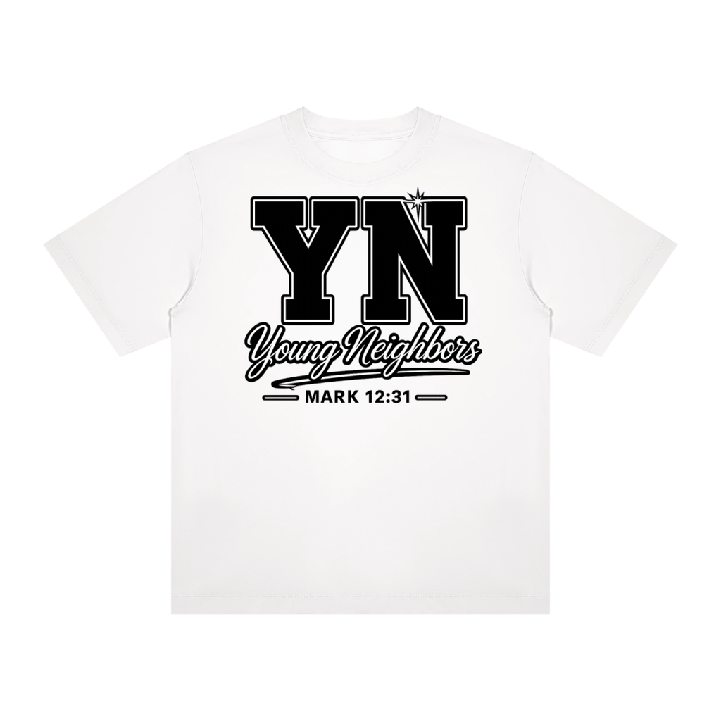 Young Neighbors Monthly Bundle 4 of our top items. Black YN and White YN shirts. YN tank top and YN cap all for one low price!