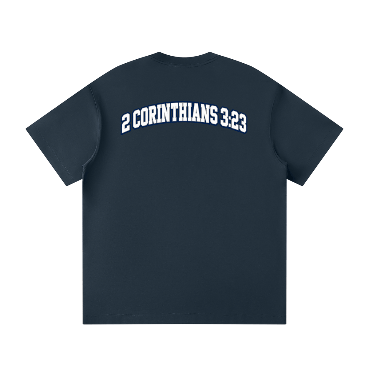 Unisex loose fit crewneck t-shirt in cotton blend with short sleeves and drop shoulder design