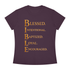 Slim fit crewneck t-shirt with inspirational Christian scripture design on women&
