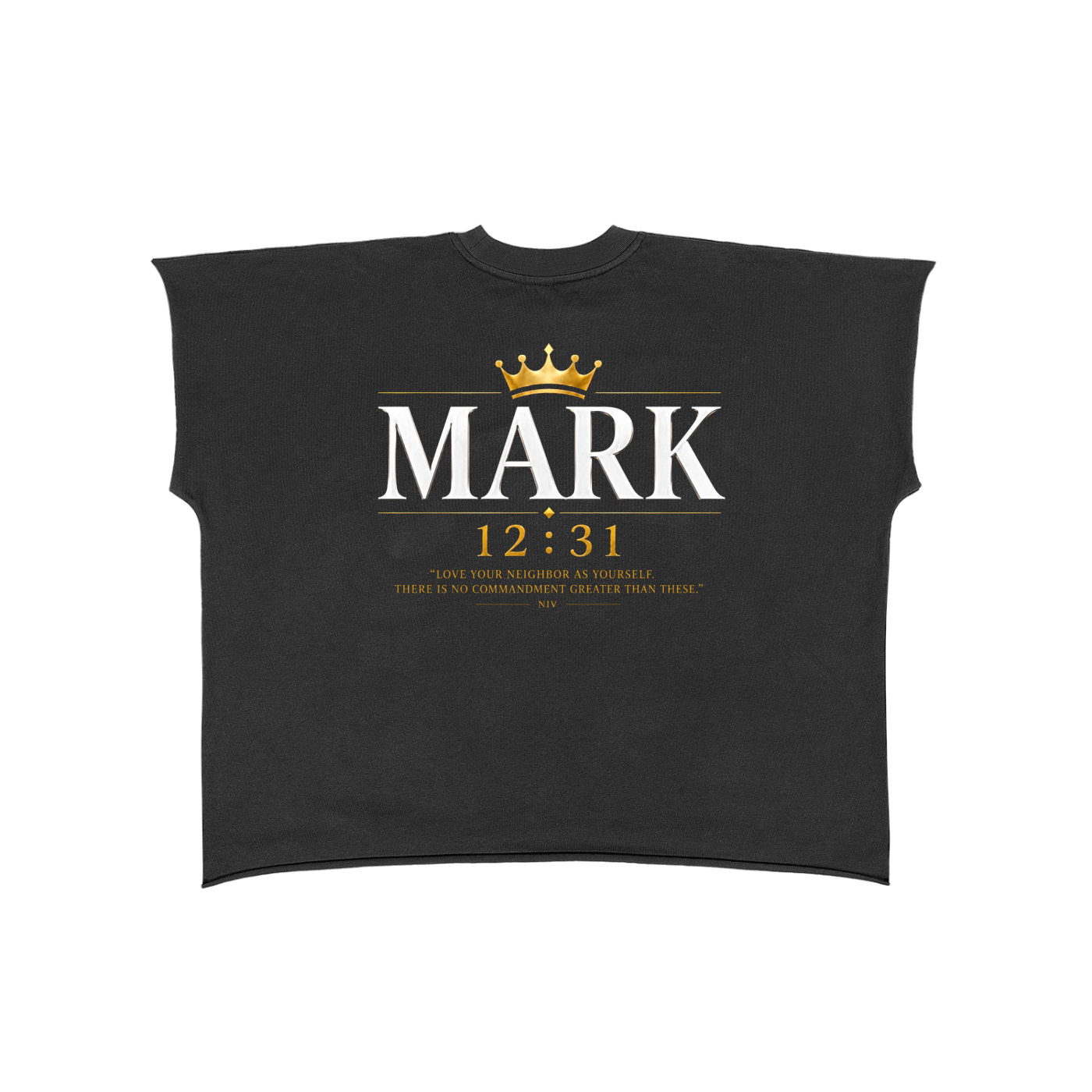 Raw Edge Boxy Non-Shrink T-Shirt
