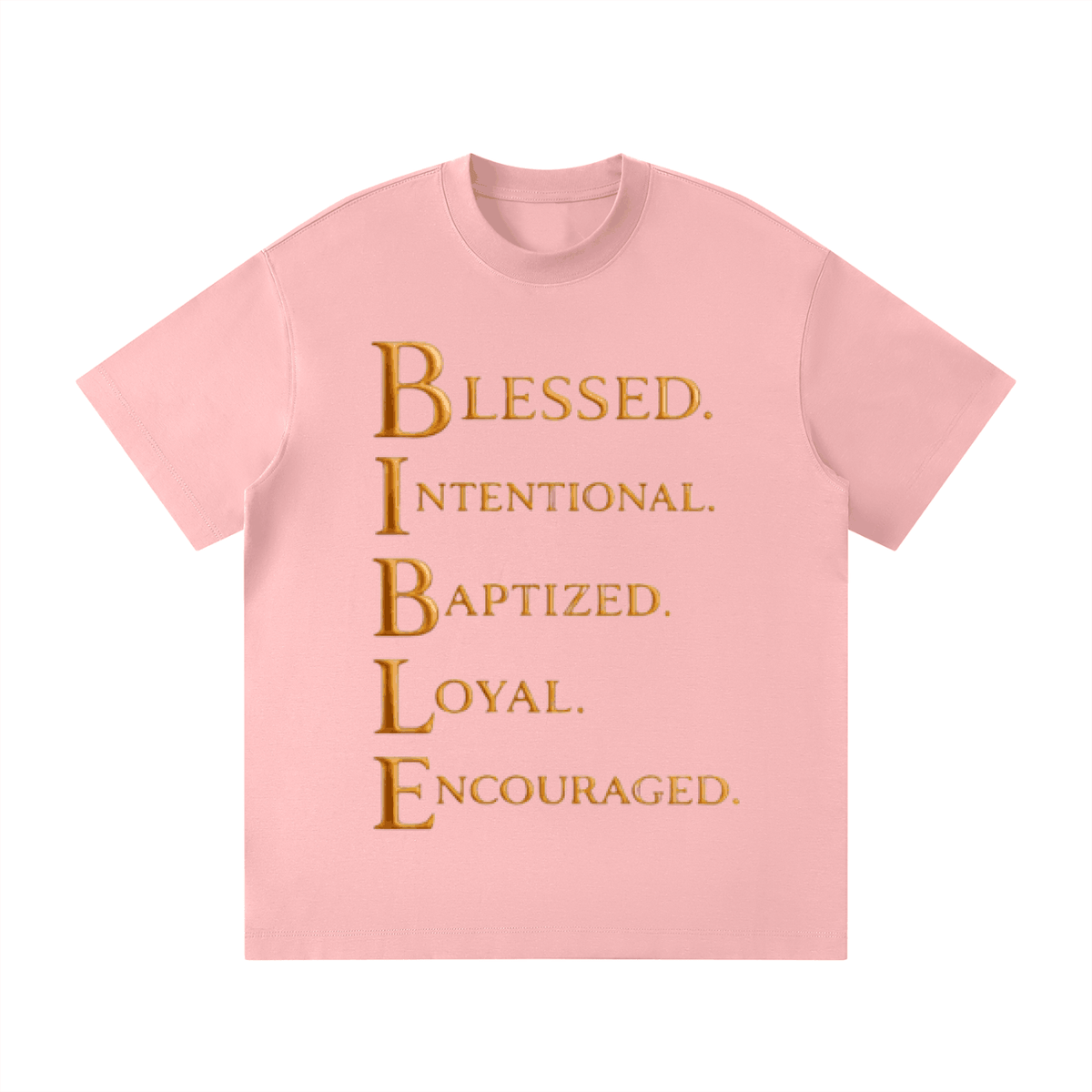 Unisex loose fit crewneck t-shirt with short sleeves and drop shoulder design