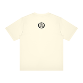 Christ-centered streetwear tee with bold YN varsity logo and Young Neighbors script on light color fabric
