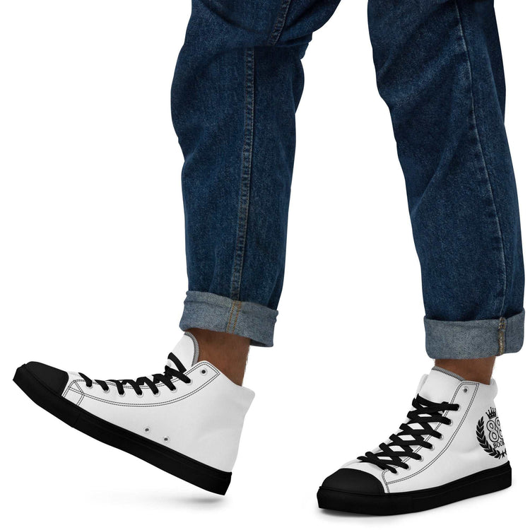 88 Books High-Top Sneakers with book-inspired design on canvas upper