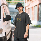 Oversized Signature Tee in soft cotton with relaxed fit and ribbed crew neckline for casual streetwear style