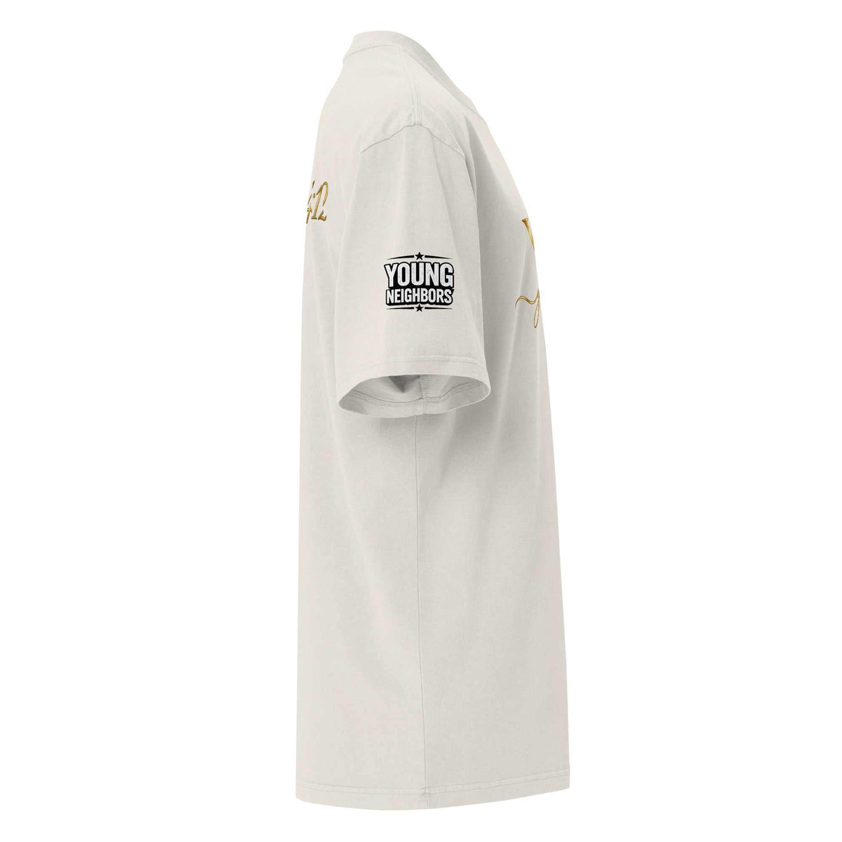 White oversized signature tee on a clean background showcasing relaxed fit and premium cotton fabric