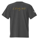 Oversized Signature Tee white cotton T-shirt with relaxed fit and drop shoulders for casual wear