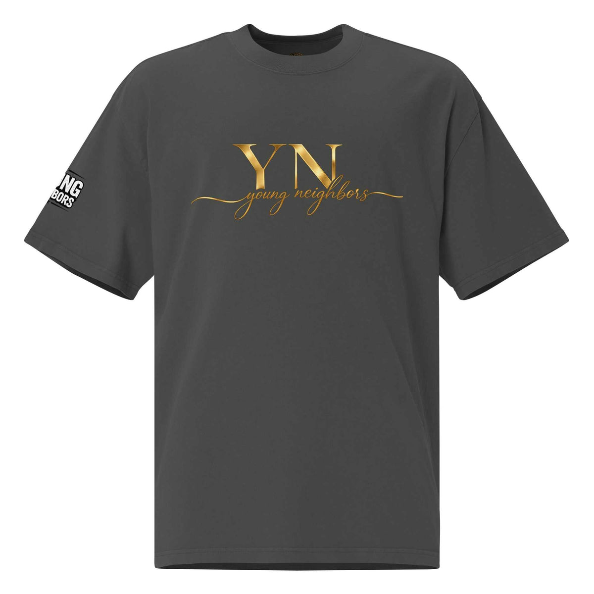 Oversized Signature Tee with relaxed fit and drop shoulders in cotton fabric for casual wear