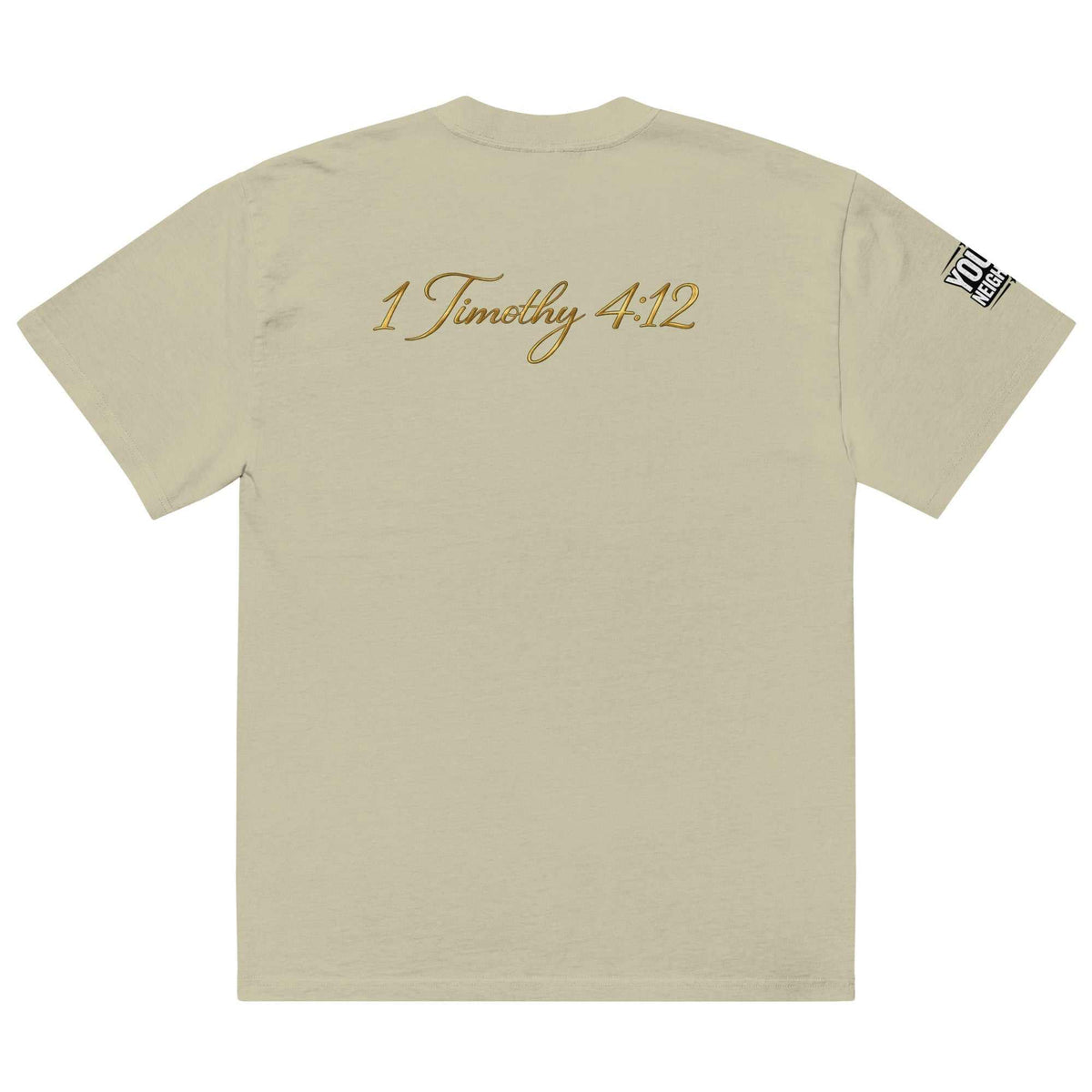 Oversized Signature Tee in premium cotton with relaxed fit and ribbed neckline for versatile casual style