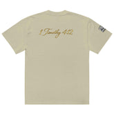 Oversized Signature Tee in premium cotton with relaxed fit and ribbed neckline for versatile casual style