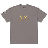 Oversized Signature Tee in premium cotton with relaxed fit and ribbed crew neckline for casual streetwear style