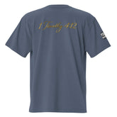 Unisex oversized signature tee in premium cotton with relaxed fit and ribbed crew neckline