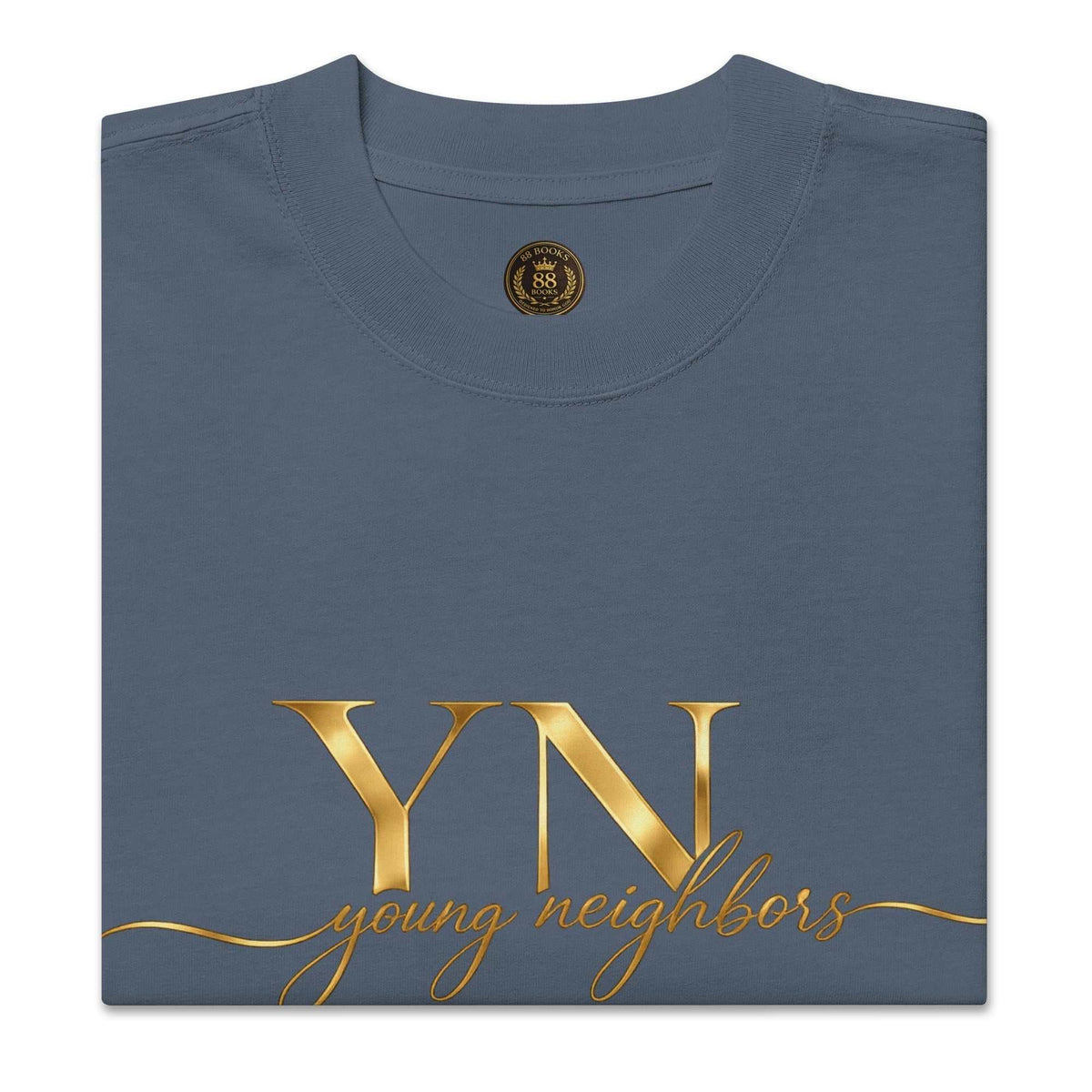Oversized Signature Tee in premium cotton with relaxed fit and ribbed neckline for casual streetwear style