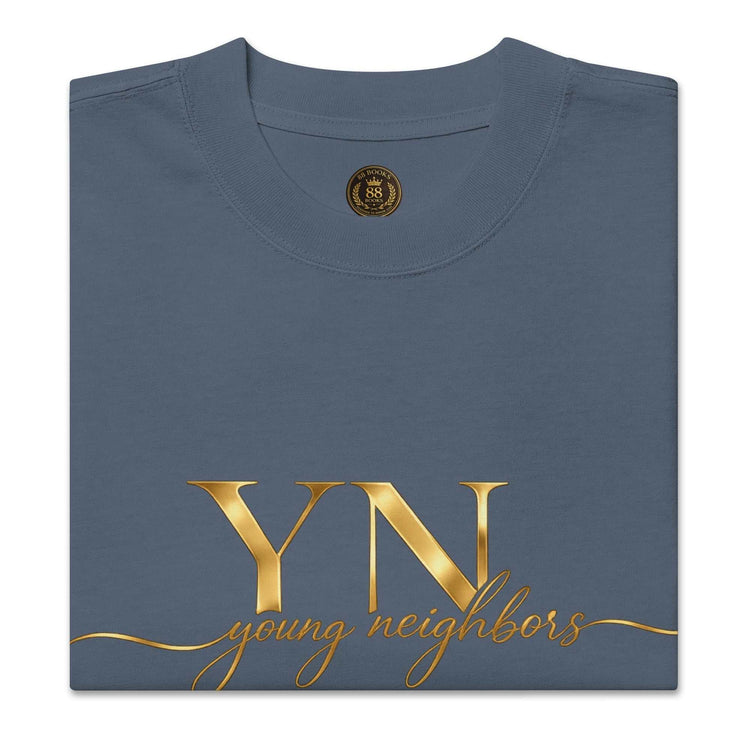 Oversized Signature Tee in premium cotton with relaxed fit and ribbed neckline for casual streetwear style