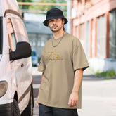 Lightweight oversized signature tee in premium cotton with relaxed fit and ribbed crew neckline