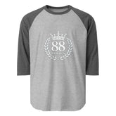 Classic baseball tee with faith design featuring raglan sleeves and inspirational graphic