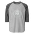 Classic baseball tee with faith design featuring raglan sleeves and inspirational graphic