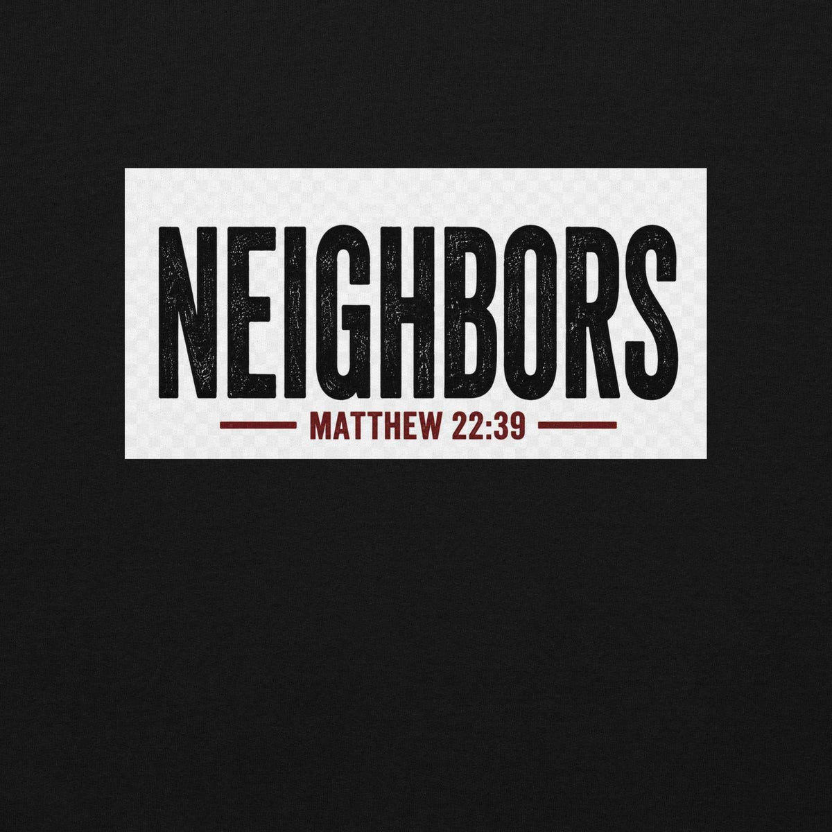 Unisex Neighbors Hoodie with bold logo, premium cotton-blend fleece, and relaxed fit for community-inspired comfort