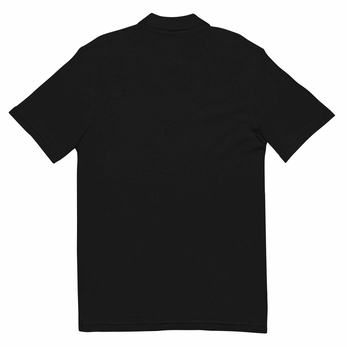 Unisex pique polo shirt with crown-and-laurel crest and athletic design