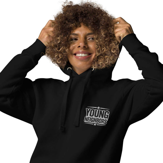Premium embroidered hoodie with soft cotton blend and adjustable hood