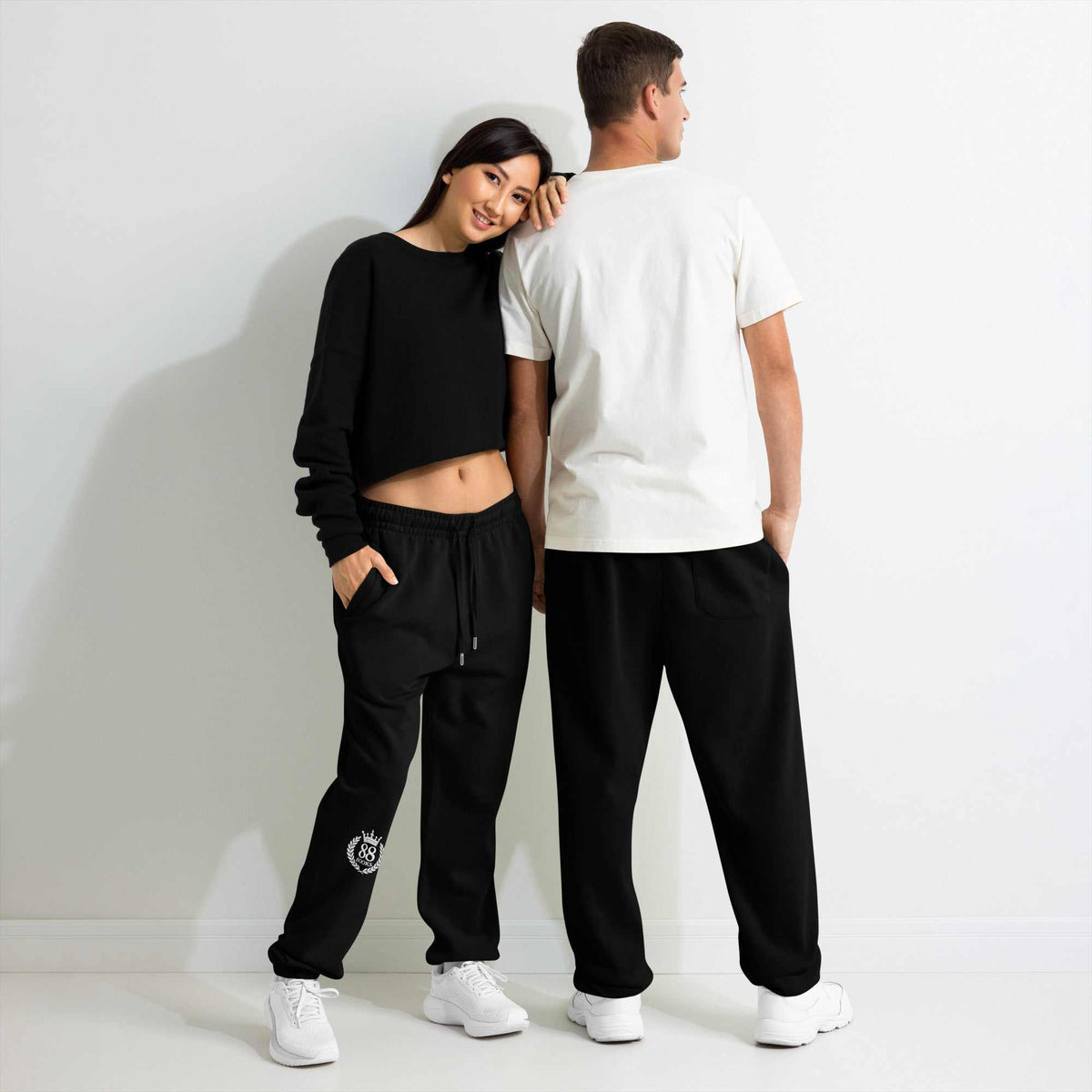 88 Books™ Signature Sweatpants featuring emblem symbolizing curiosity, knowledge, and faith